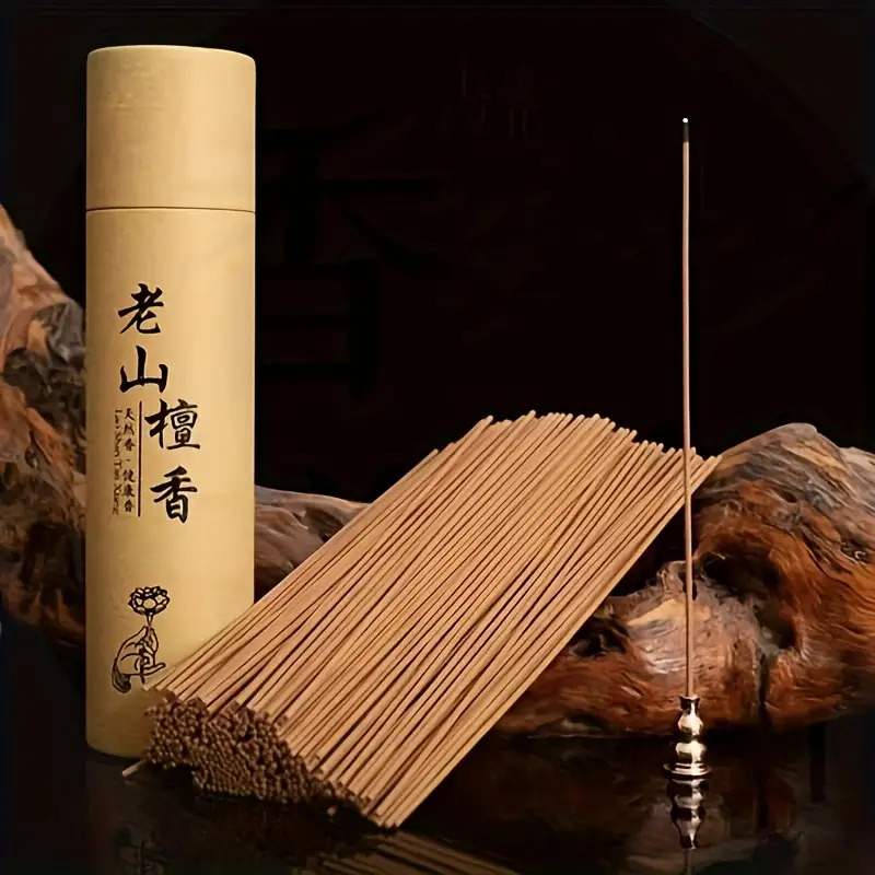 TEMU 500pcs Solid Color Sandalwood Incense Sticks For Home Decoration Natural Sandalwood Incense Suitable For Living Room Kitchen Bedroom Outdoor Party Activities Incense