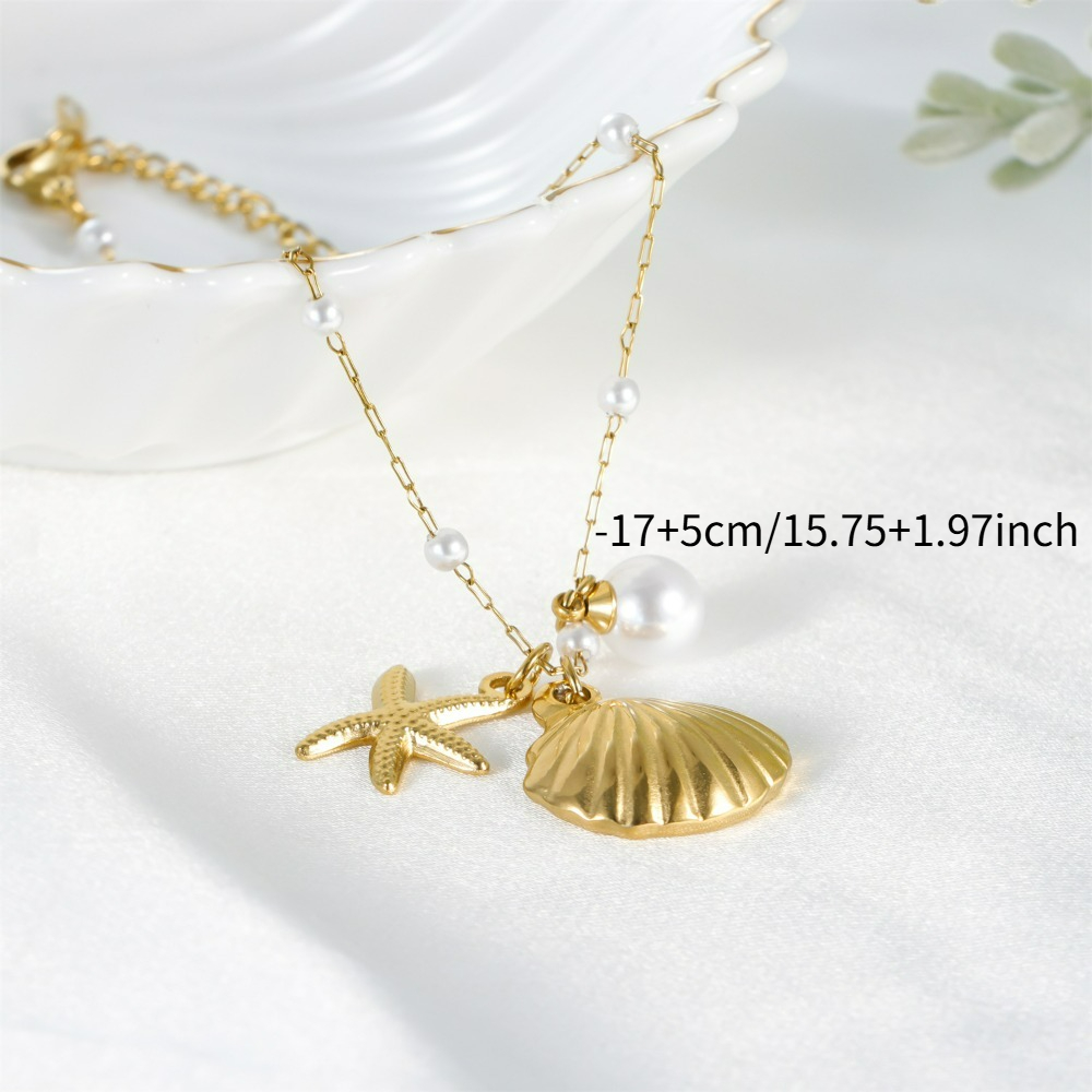 Women's Multi-Layered Starfish Bracelet, Beach Style