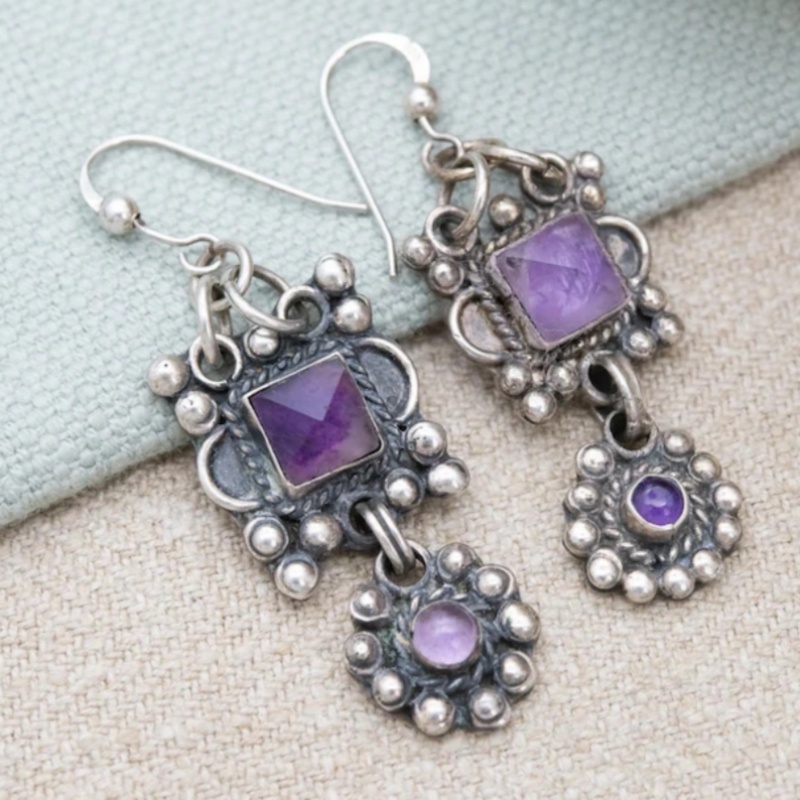 Bohemian Ethnic Style Geometric Draped Earrings