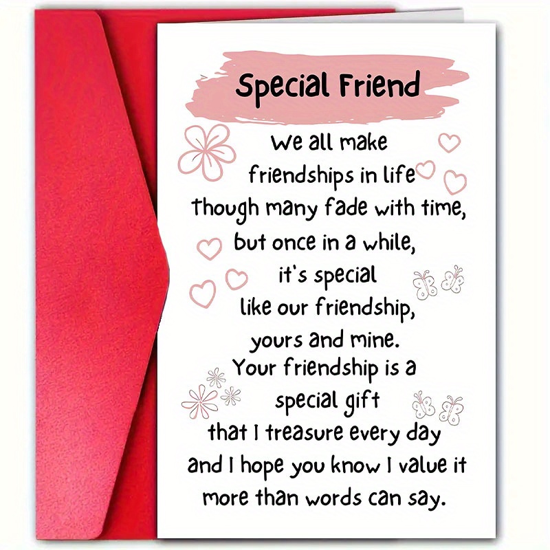 

1pc, Warm Greeting Card With Envelope (12cm * 18cm), Is Gift I , Suitable For Birthdays, Anniversaries, Any , To Friend, Best Friend,