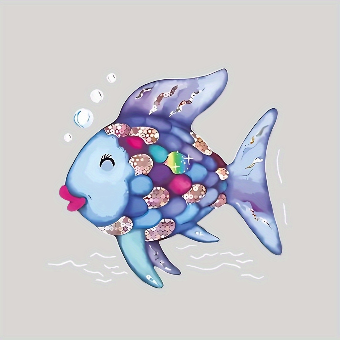 Image of 1pc Cute Heat Transfer Stickers - Diy Crafts With & Bubbles, Iron-on Decals For T-shirts, Hoodies, Hats, Fabric - Durable Plastic Material For Women's Clothing Decoration & Gifts