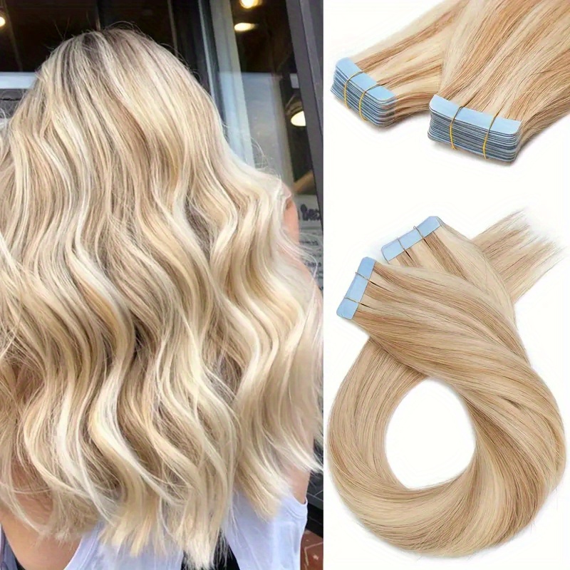 20pcs 50g Thick Tape In Hair Extensions - Seamless Skin Weft, , , , Easy To Apply, Reusable, Comfortable, And Durable Hair Extensions For Women