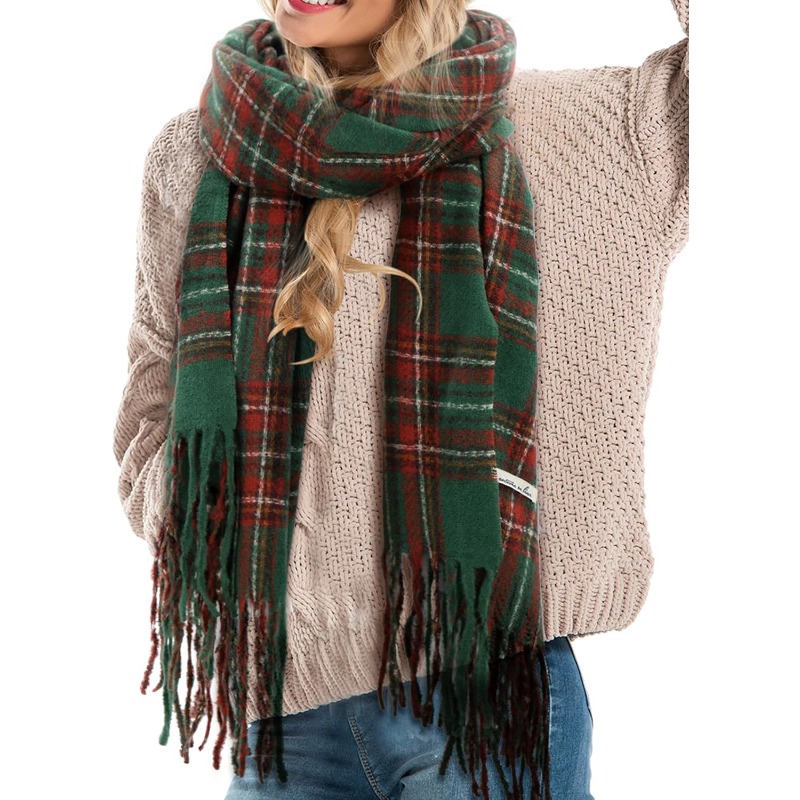 Christmas Scarf For Women And Men, A Soft Winter Scarf With A Cashmere-like Feel, Stylish Tartan Gifts