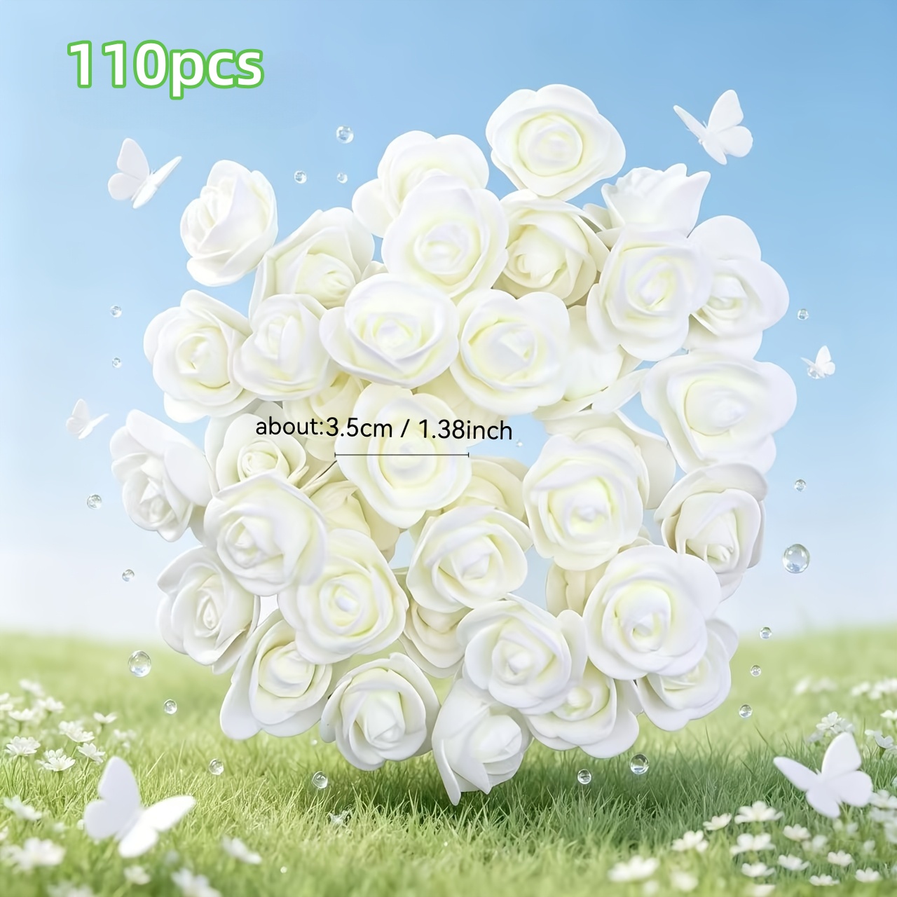 TEMU 110 Artificiales, Ideales para Decoración del Hogar, Arreglos de Jardín y Patio, Decoración de , Decoración de Fiestas, Uso Todo el Año -