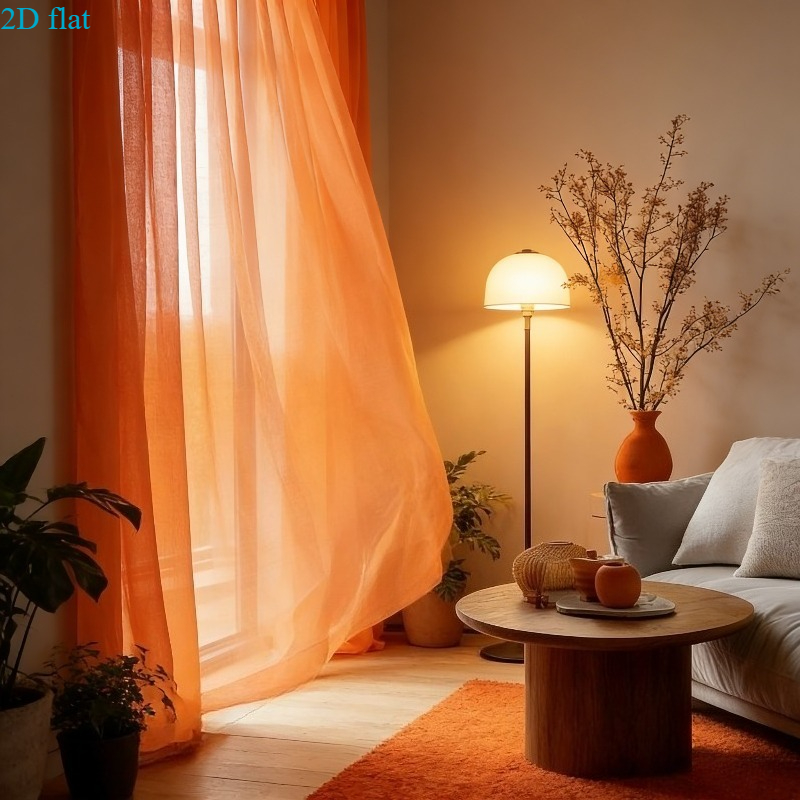E-shop 2/4 Stück (Stangentasche) Orangefarbene, transparente Tüll, 100% Polyester Hochzeitsbogen-Gardinen, Multifunktionaler Gaze-Hintergrund für
