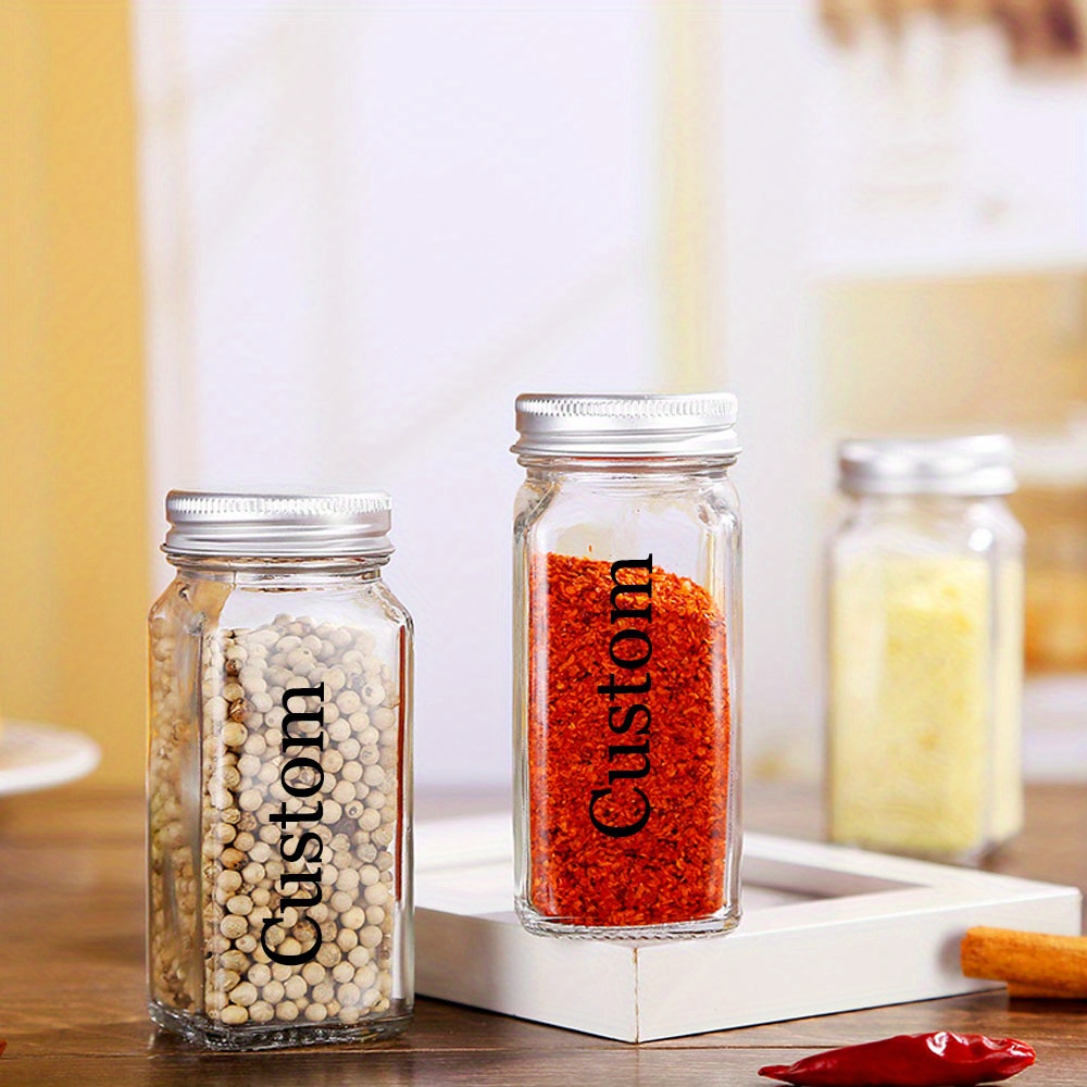 Glass Jars With Personalized Spice Jars Wholesale Customized