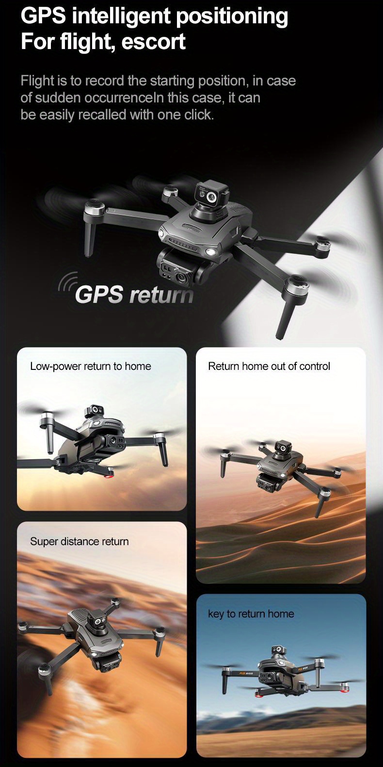 [5G Dual-mode Folding Drone]4K Optical Flow GPS Drone with WIFI FPV | Servo Gimbal Stabilization + Dual-lens Switch Aerial Photography | Two Batteries for 50-minute Long Battery Life + Omni-directional Obstacle Avoidance | USB Charging, Smart Follow/ One-key Return, Easy to Operate | Ideal Gift for Men/ Birthdays/ Festivals