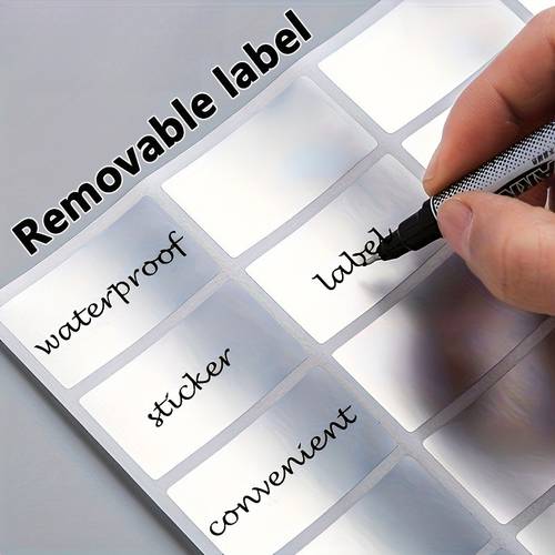 50 reusable and oil resistant labels removable temporary sticky notes suitable for organizing storage boxes and home use folder sample identification multifunctional marking