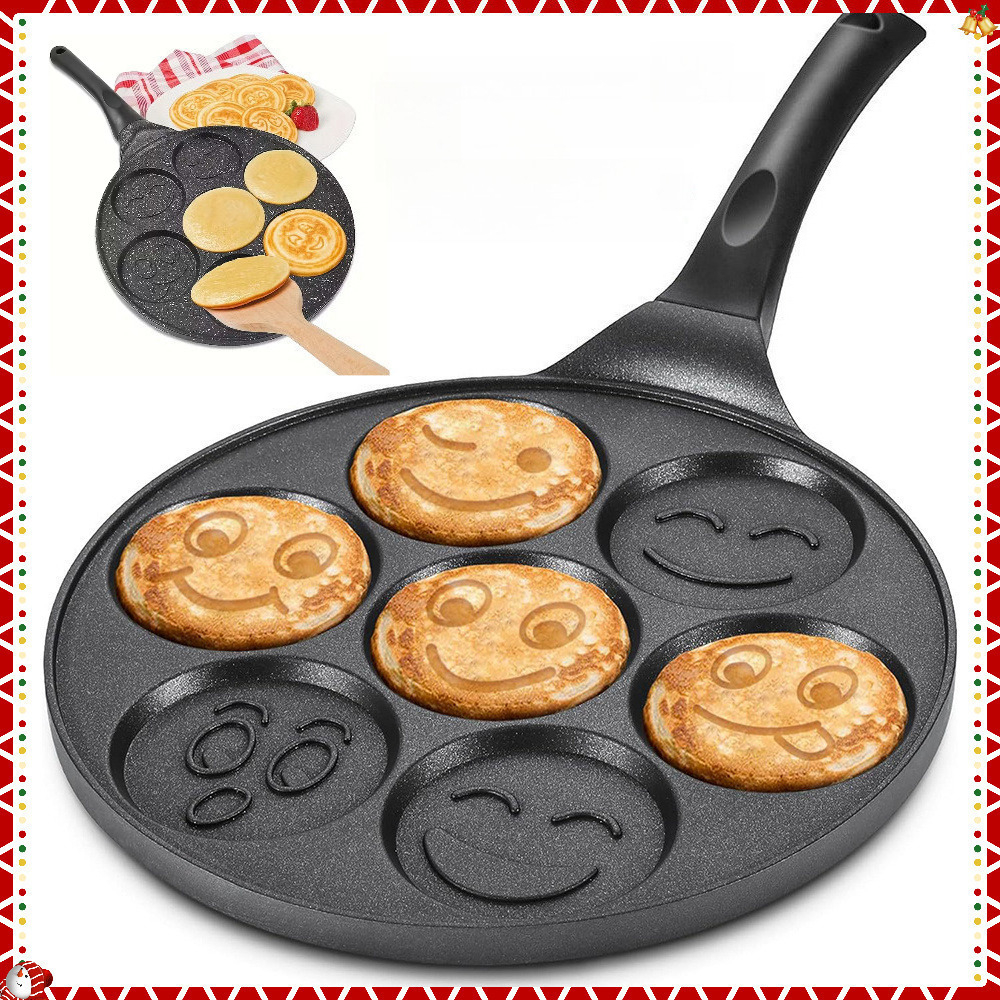 TEMU Christmas Gifts, Black Friday Gifts, 1pc Mini Pancake Baking Pan, Mini Pancake Pan, 7- Pancake Maker, Cookware, Kitchenware, Restaurant Supplies