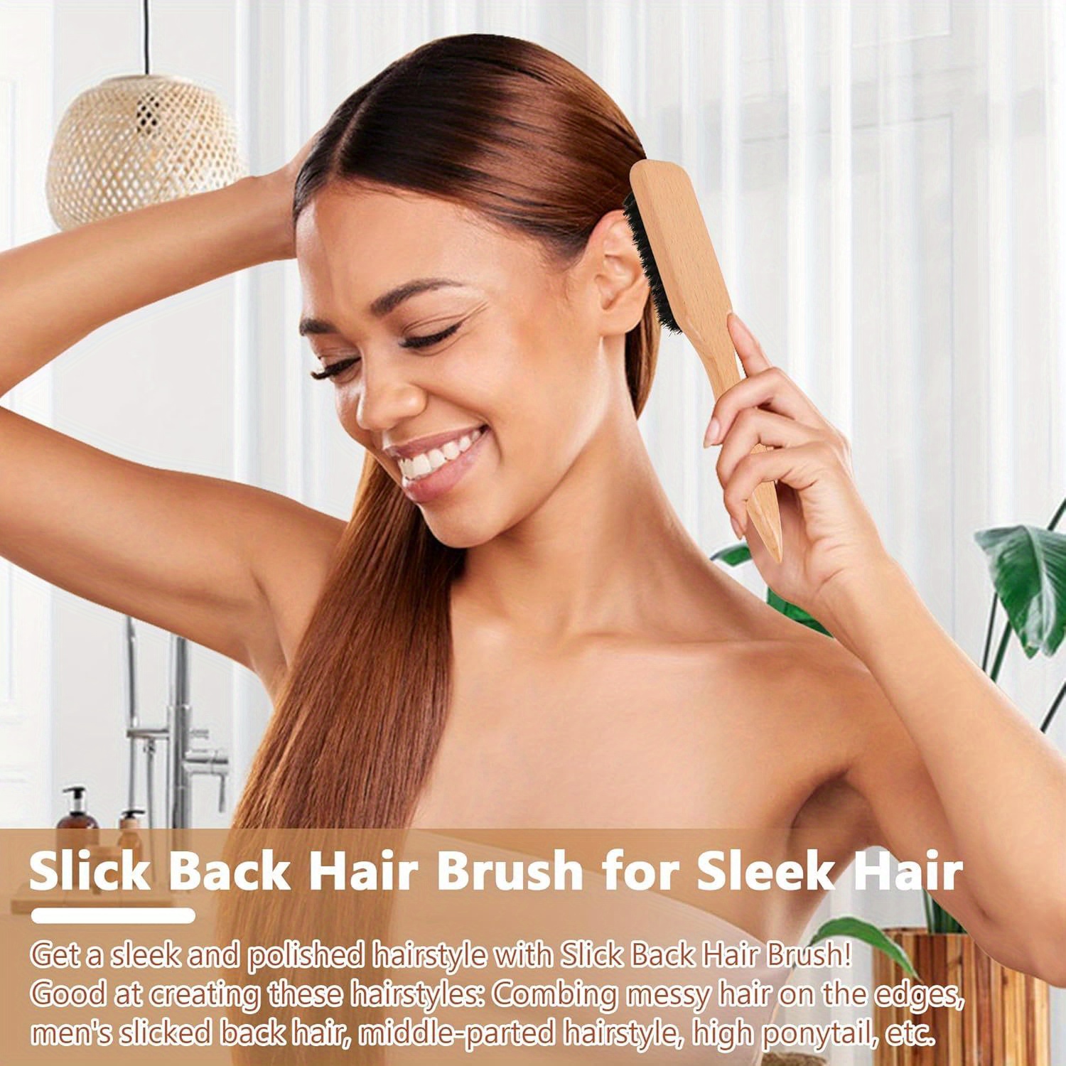 slick back hair brush ideal sleek ponytails buns baby Temu Germany