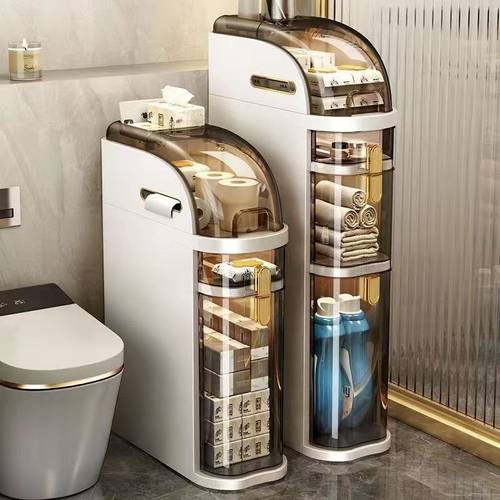 5 4 3 layers narrow slit storage cabinets no assembly with clear plastic drawers space saving floor standing organizer for kitchen bathroom closet lightweight durable plastic decor storage equipment