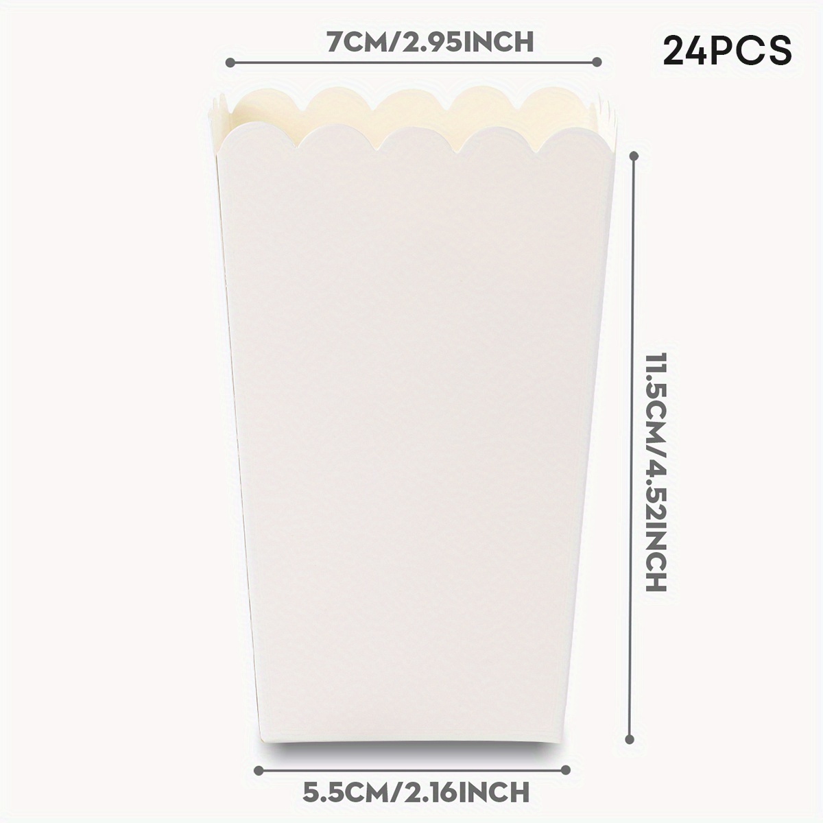 TEMU 10/24pcs White Food Boxes, Fry Boxes, Popcorn Boxes, Popcorn Cups, Birthday Boxes, Perfect For Lunch Boxes, Bakeries, And Burger Restaurants For