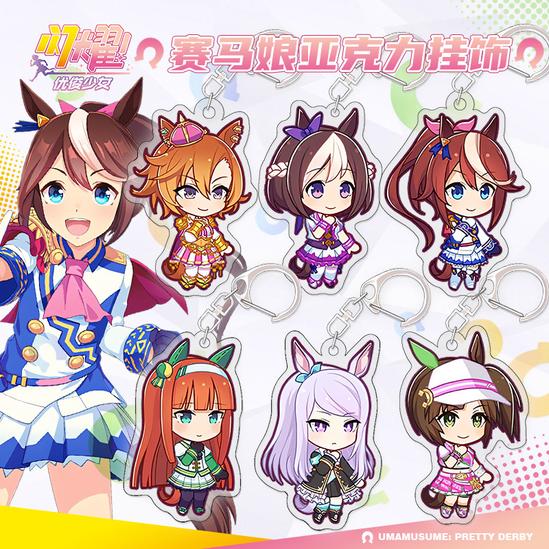 TEMU 2d Flat - 6pcs 2d Flat Acrylic Keychain Acrylic Pendant