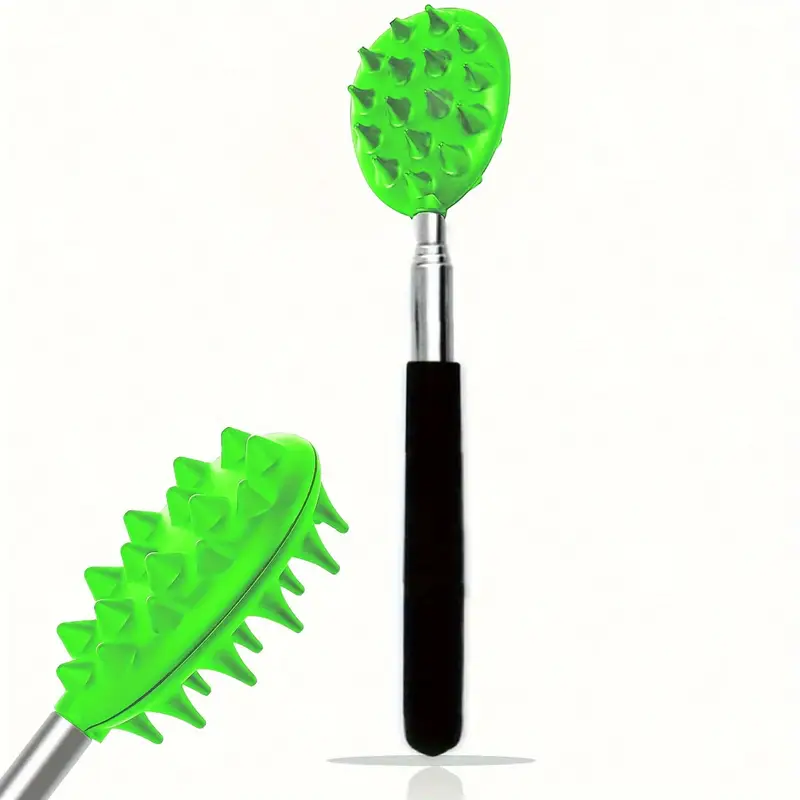 1pc telescopic cactus back scratcher with extendable one hand stick black handle portable cactus design relax tool for men women back massager mens worry durable construction Product details 1