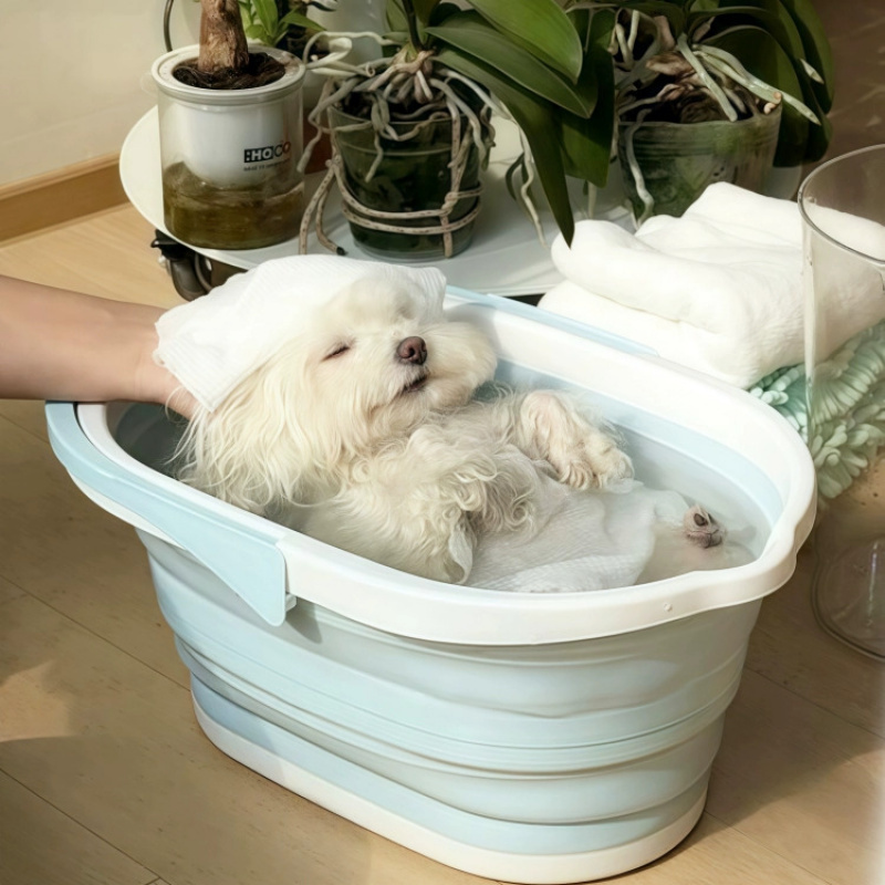foldable pet shower tray dogs cats large small portable dog Temu