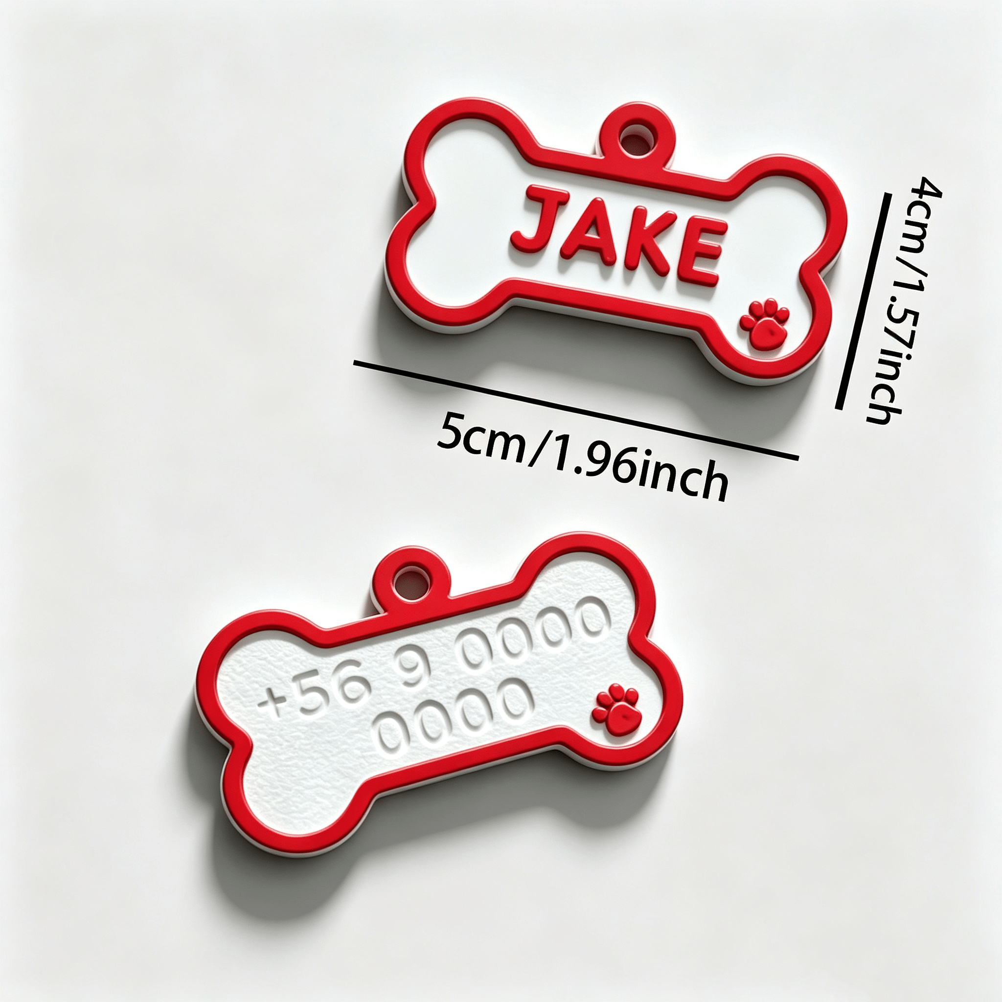 personalized bone-shaped dog tag, customizable engraved pet id tag, including name and phone number, anti-loss name tag, suitable for   collars Product details 1