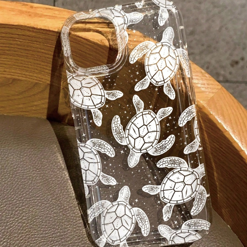 TEMU Phone Case: White Underwater Cute Turtle Print Transparent Phone Case Compatible With Iphone 11, 12, 13, 14, 15, 16, Xs, Xr, X, 7, 8, 12, 13 ,