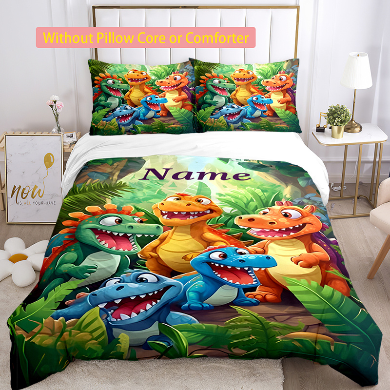 

3pcs Personalized Bedding Set, Theme Bed Set, Washable, Tear-, , Name, , For Bedroom Decor (1 Duvet Cover + 2 Pillowcases No )