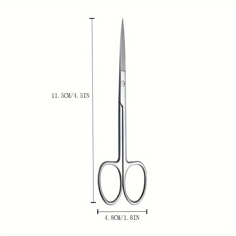 TEMU Stainless Steel Straight Scissors Double Eyelid Stickers Beauty Stickers Scissors Beard Scissors Handmade Small Scissors Household Scissors