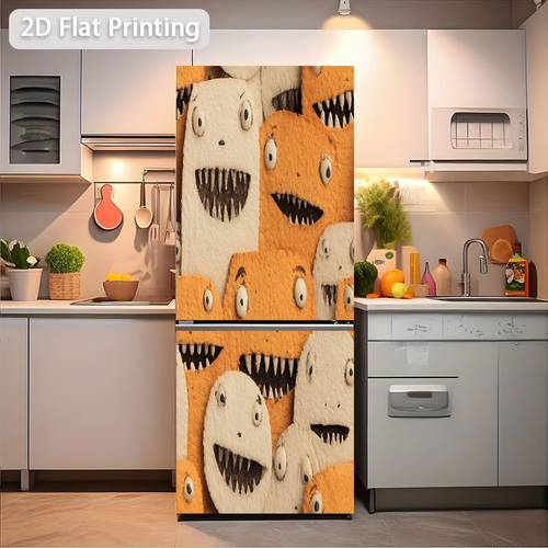 item picture 1pc 2d wall stickers self wall stickers refrigerator stickers decorative stickers for kitchen walls and desktops cute and weird style easy to apply and remove a touch to your 2d flat