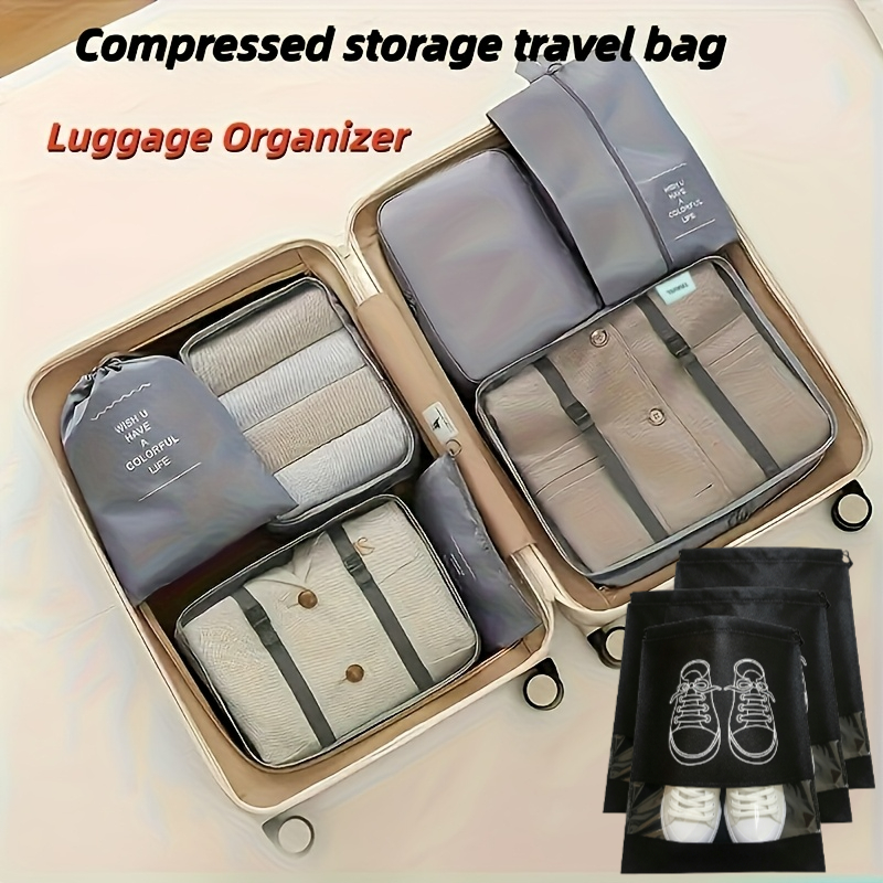 10pcs Travel Packaging Cube Set for Lightweight Storage