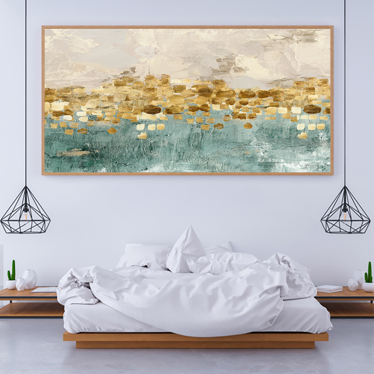 TEMU 1pc Art Deco Modern Abstract Geometric Canvas Poster, Ink Wall Art Print For Living Room, Bedroom, Dining - Indoor/outdoor Contemporary Artwork
