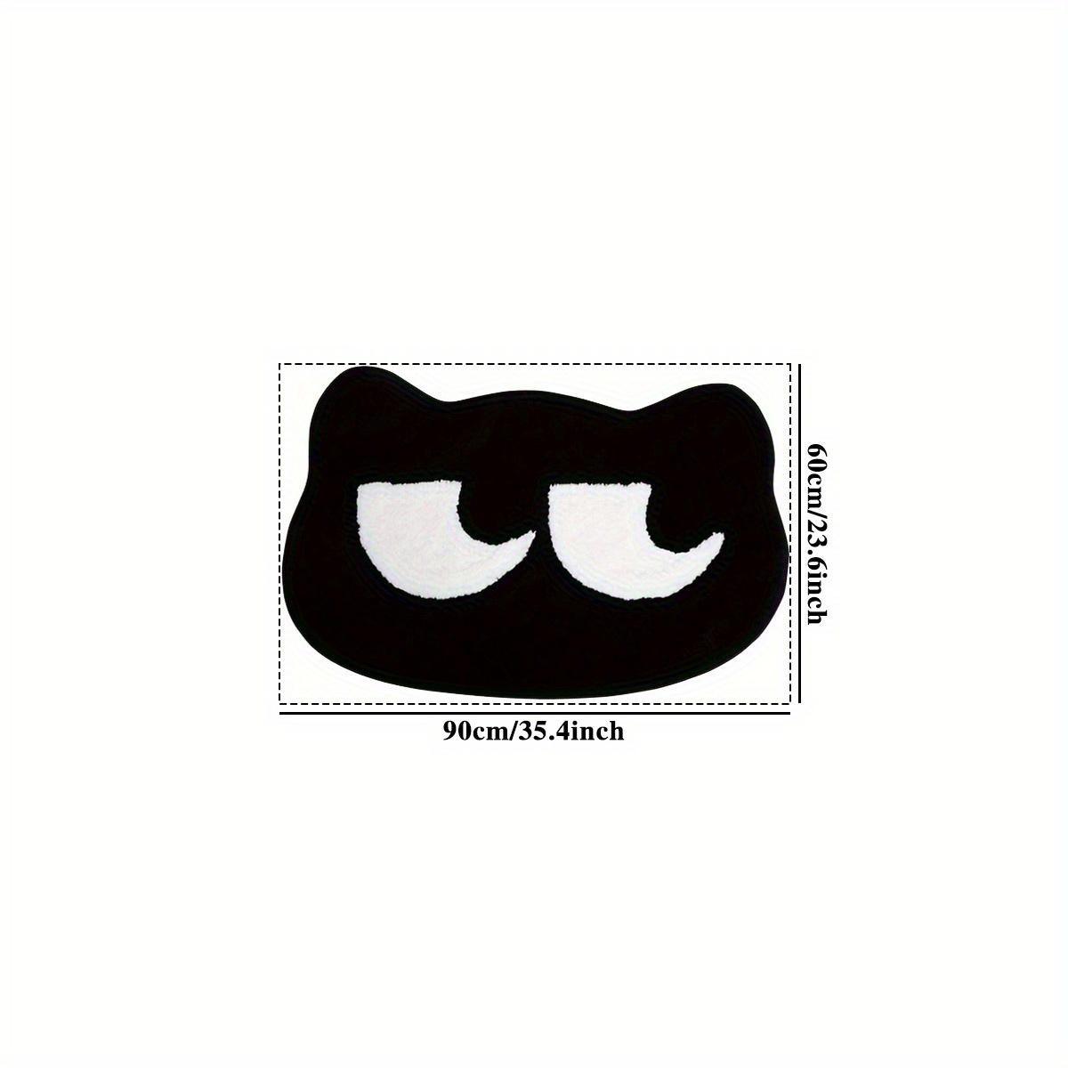 TEMU [Produit] Coussin Tête de et , Tapis de Sol en Velours Polyester 850 Gsm avec Détails de Paillettes Dorées - Convient pour Chambre à Coucher,