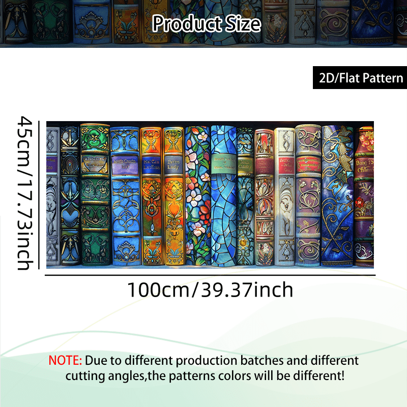 TEMU 2d Flat - 2d Flat - A Stylish Artistic Colored Window Film With A 2d Flat Vintage Book Pattern, Suitable For Glass Window And Door Decoration.