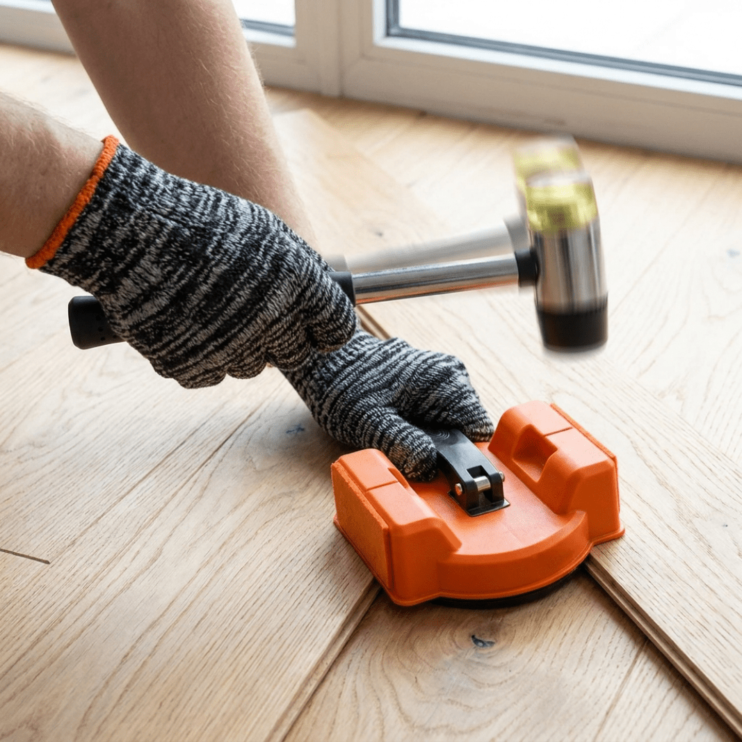 Floor Gap Fixer Tool – Heavy Duty Suction Cup With 3 Pads For Laminate, Vinyl, And Hardwood Flooring Installation & Repair