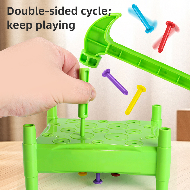 Children's Colorful Nail Tapping Table Educational Toy