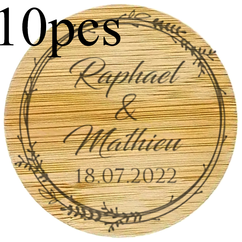 TEMU Ensemble de 10 miroirs en bois gravés pour - Compact, électricité, lisse, excellents cadeaux pour d' ou les copines, convient pour des occasions