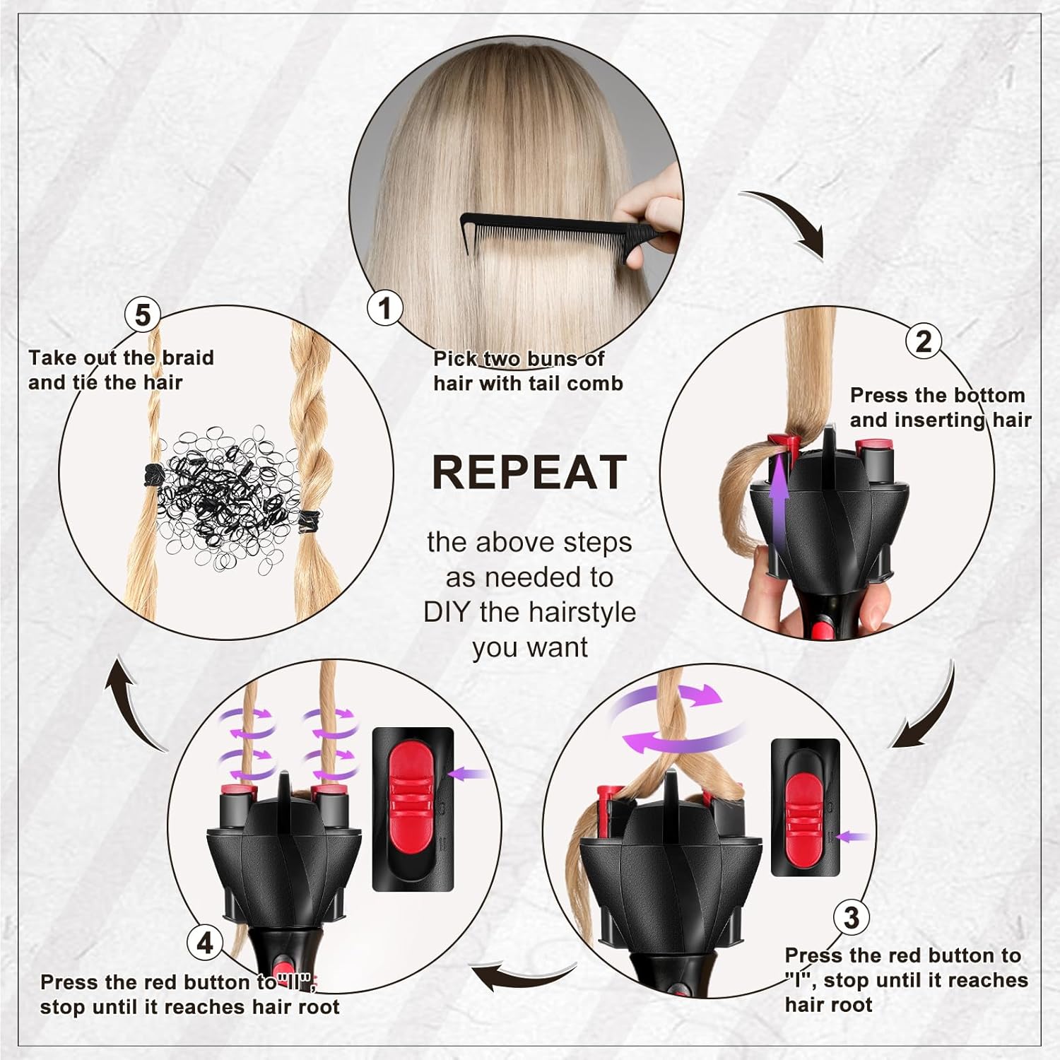 Personal Care Electronics Hair Curler/Braider, Electric Automatic Tool