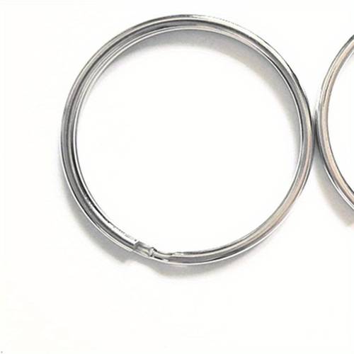 30pcs 38mm 1 split key chain ring connector keychain keyring silvery steel round circular keychain ring clips