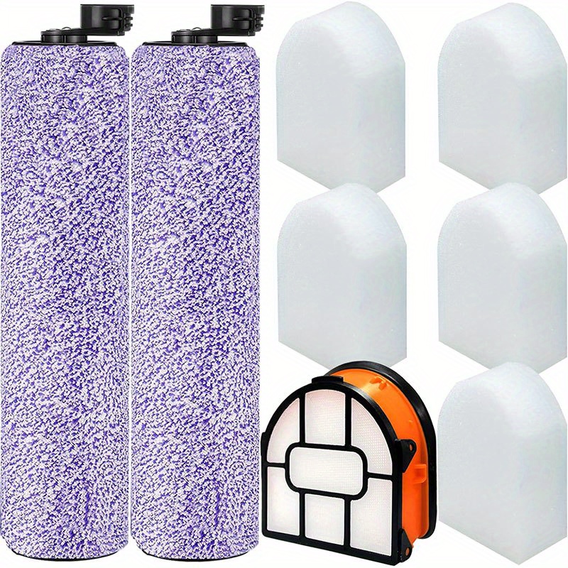 8or5-pack Wdb1f2 Replacement Brushroll & Filte Bundle For Shark Wd101 Wd201 Wd100 Aw201 Wd200c Wd201c Wd101c Aw261 Wd160 Xl 3-in-1 Vacuum Cleaner, Parts Wdb1, Wdb2, Wdff1, Wdff2, Wdb1f2