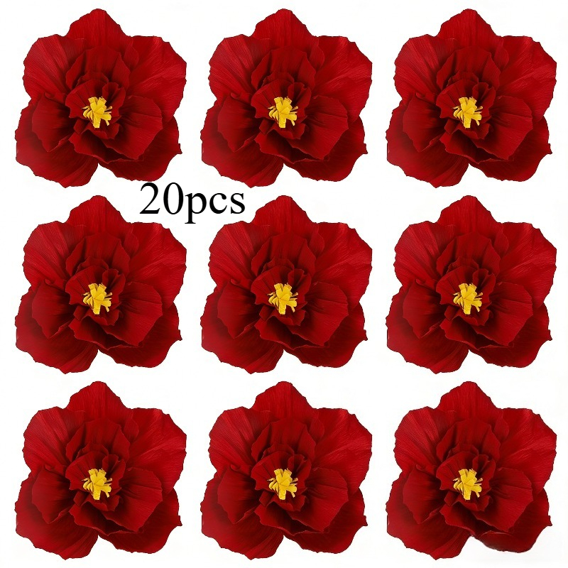 paper crepe flowers sold on Temu United States