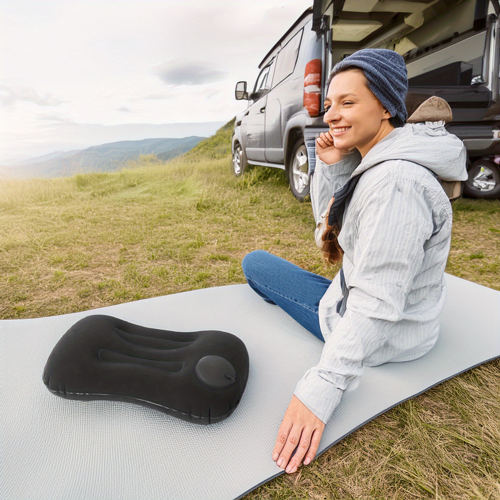 camping pillow inflatable travel pillow 5pcs/1pc portable neck