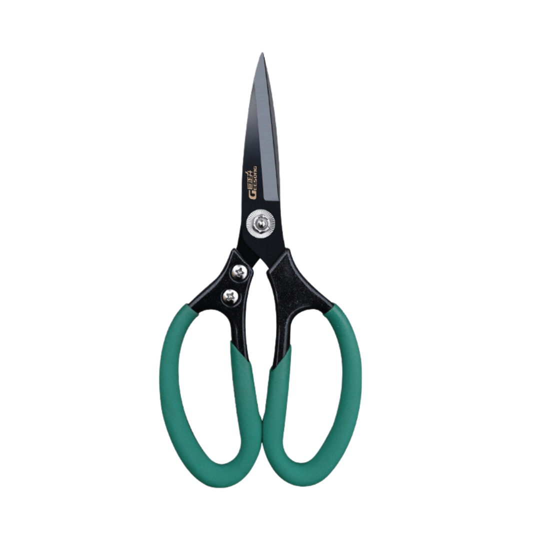 TEMU Heavy-duty Industrial Scissors, Suitable For Leather, Cardboard, Carpet, And Building Materials - Sharp With Lever-action Operation, With