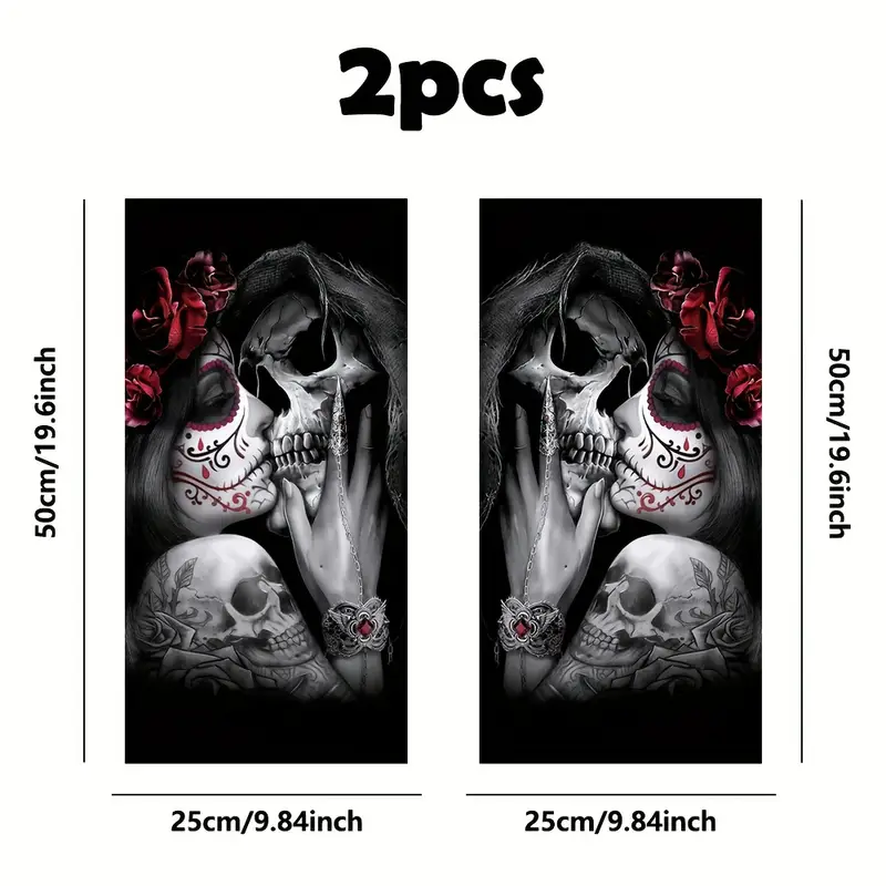 Xotic Tech Skull Vinyl Decals – 2-Pack – Universal DIY Car Window Side Truck Stickers