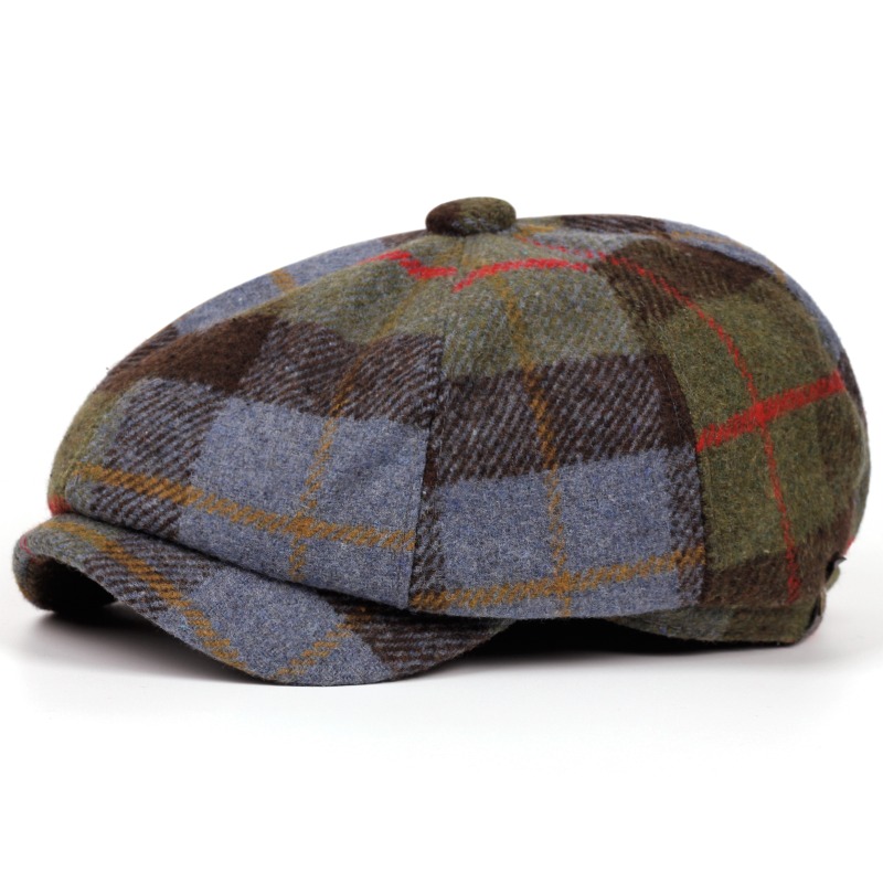 TEMU Men's Newsboy Cap, Vintage Checkered Flat Ivy Hat, Retro Fall/winter Beret
