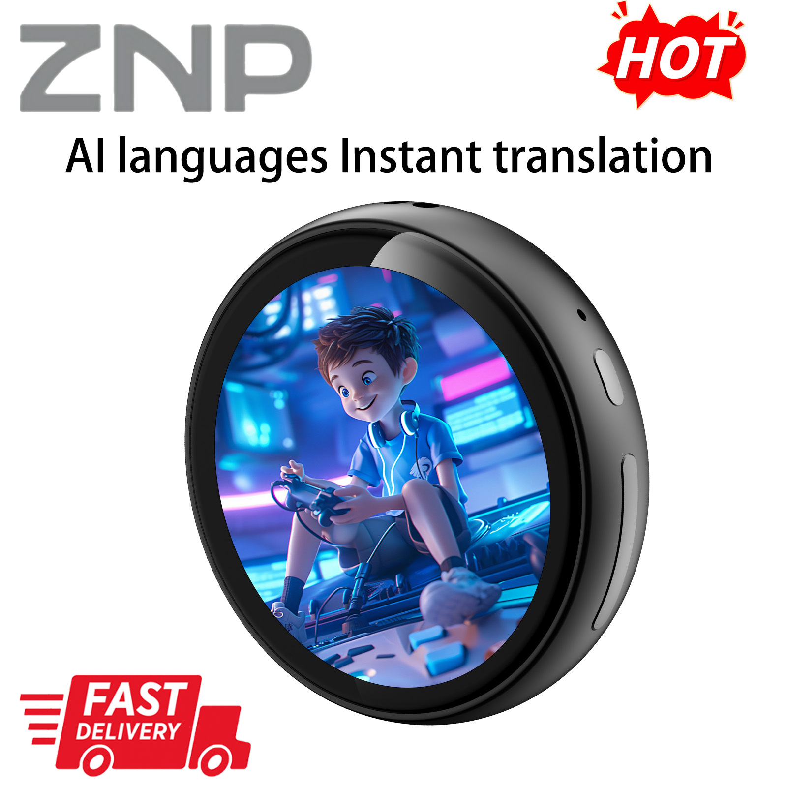 Image of Znp Z01 Smart Translator Offline & Online Dual , Accurate 60 Languages Translation, Wireless & Portable, Ideal For Business, Travel & Language Learning Ai Assistant.