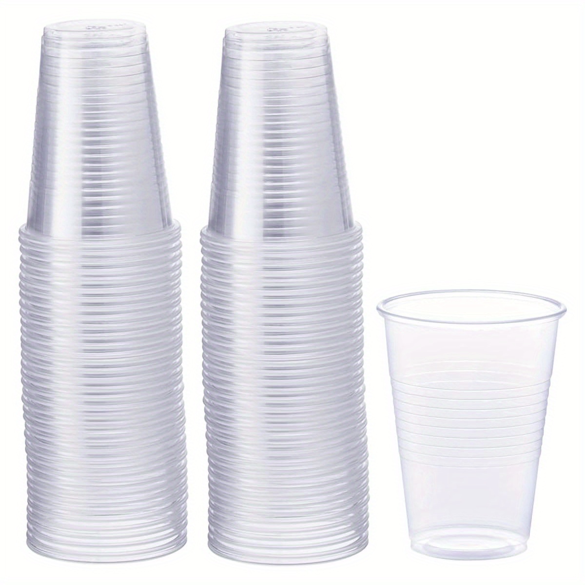 TEMU Transparent Plastic Cups [9 Ounces - 79 Pieces] Disposable Drinking Cups, Suitable For Parties, Events And Daily Use, Made Of Bpa-free Durable