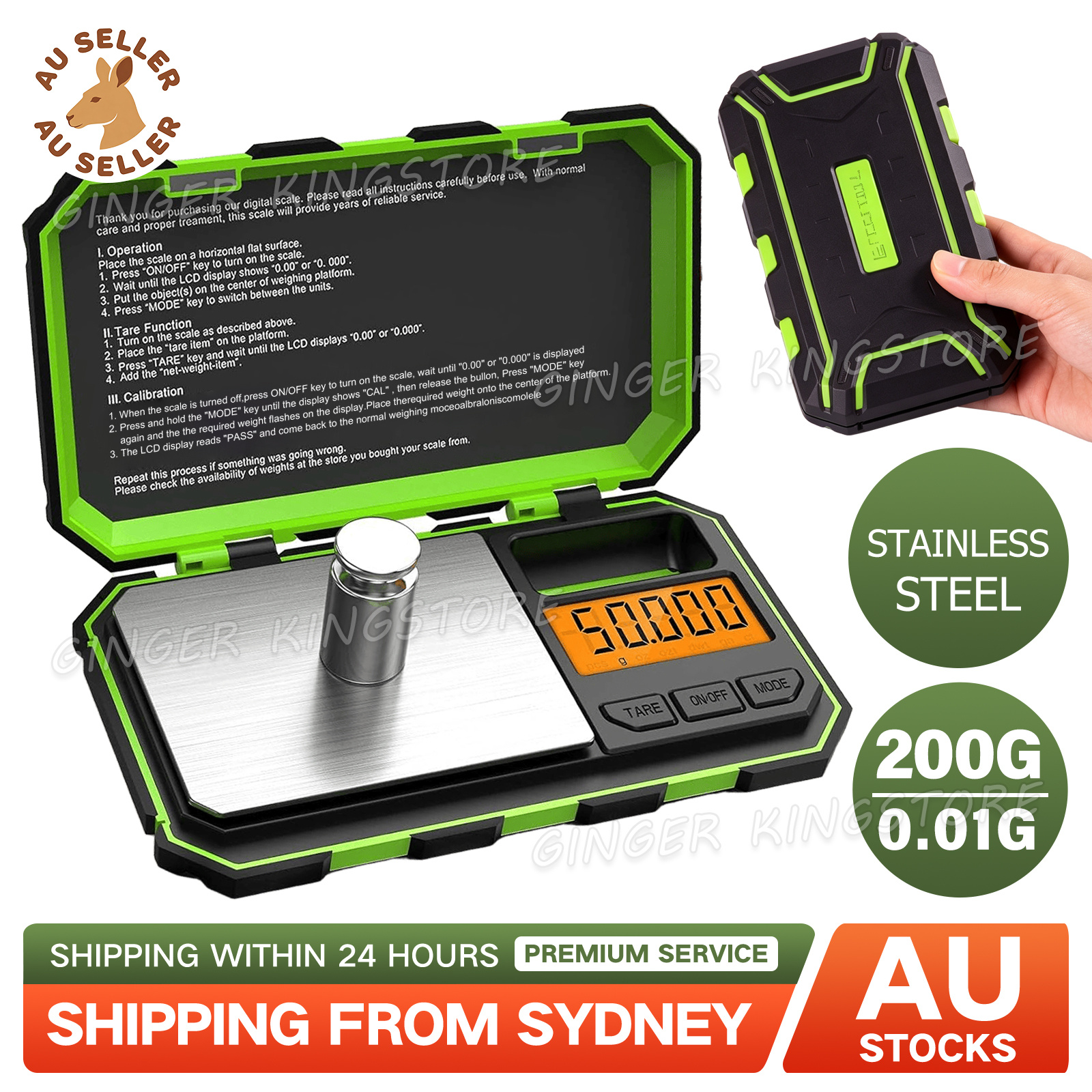 TEMU 1pc Digital Mini Scale 200g 0.01g Pocket Electronic Small Jewelry Scales Kitchen Store