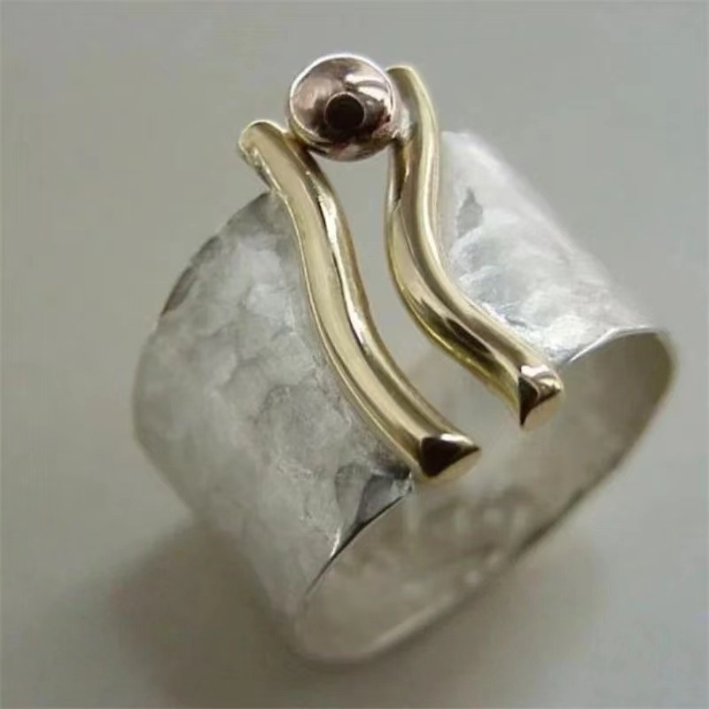 1pc Exquisite Minimalist Style Ring, Exquisite Women'S Fashion Individual Wide Band Jewelry, Exquisite Silvery-Plated, Women'S Luxury Jewelry Charming Party Jewelry Accessory Perfect Valentine'S Day Gift