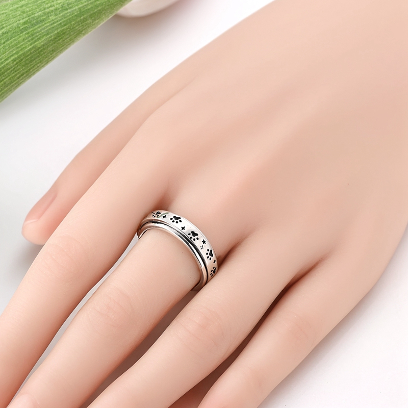 Women's 925 Silver Elegant Star Cute Claw Ring