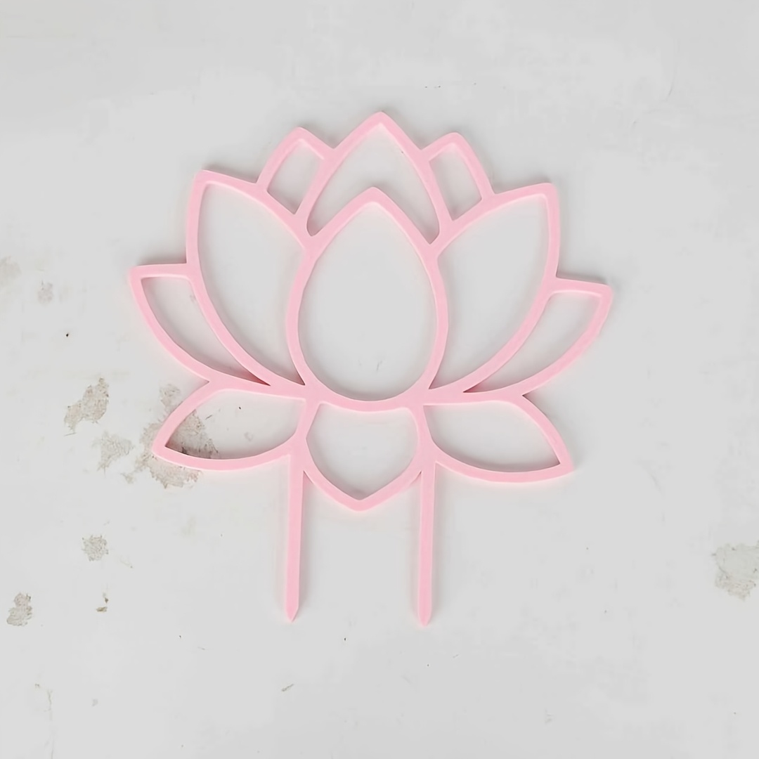 TEMU 1pc Lotus Climbing Frame | Pink Vibrant Lotus-shaped Climbing Support, Desktop Greenery - Palm-sized Lotus Design Climbing Frame, Vibrant Pink