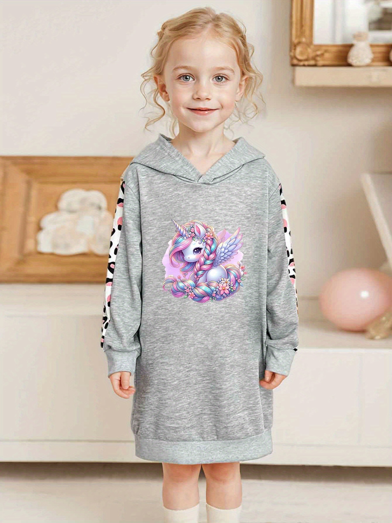 Robe Fille The Children's Place Taille 10 Violette Fleurie - Manches Longues Avec Perles Et Paillettes