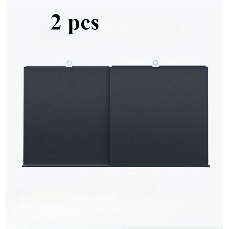 TEMU 2pcs Set Retractable Car Windshield Sunshade - Heat-resistant And Uv-proof Accessory, Made Of Durable Fabric, Glare-blocking And Privacy