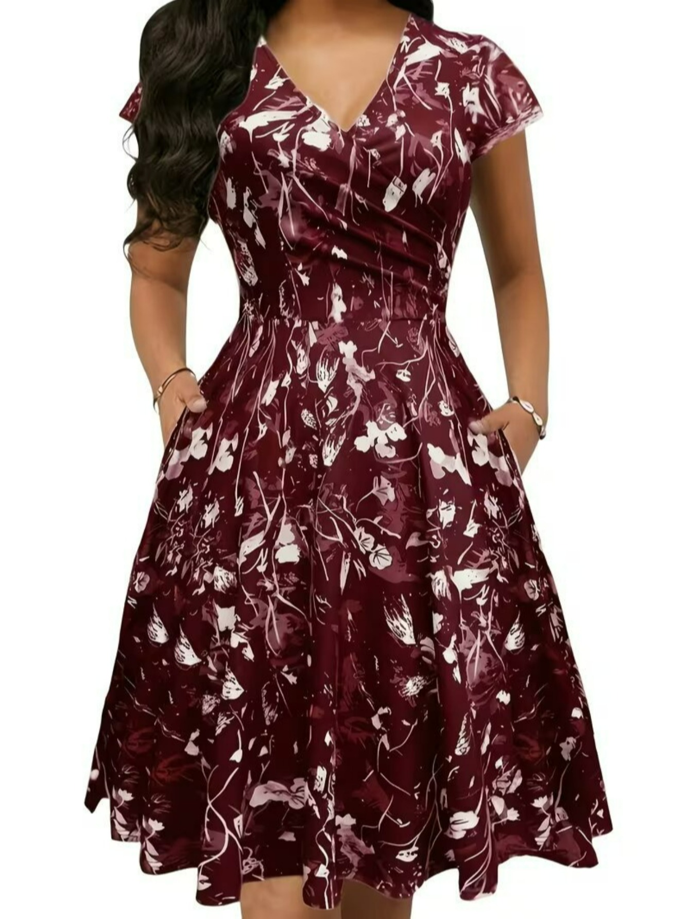 ladies flare dresses sold on Temu United States