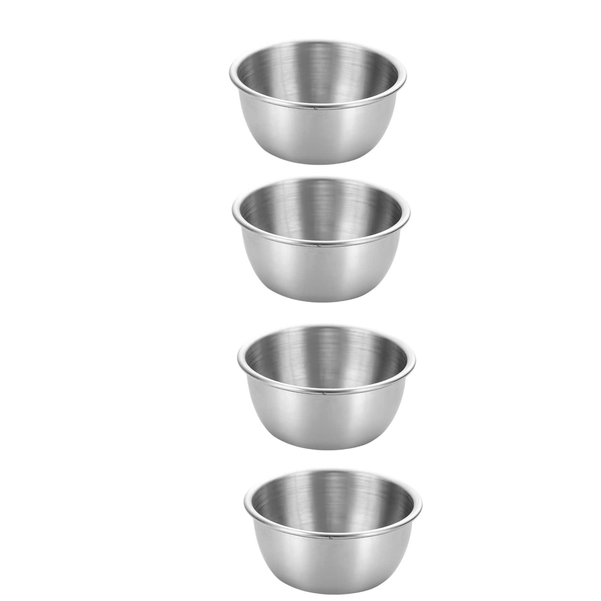 TEMU 4pcs Stainless Steel Salad Dressing Container, -1.6oz Leak Proof Portable Sauce Cup With Transparent Lid, Sauce Pan, Reusable Seasoning Jar For