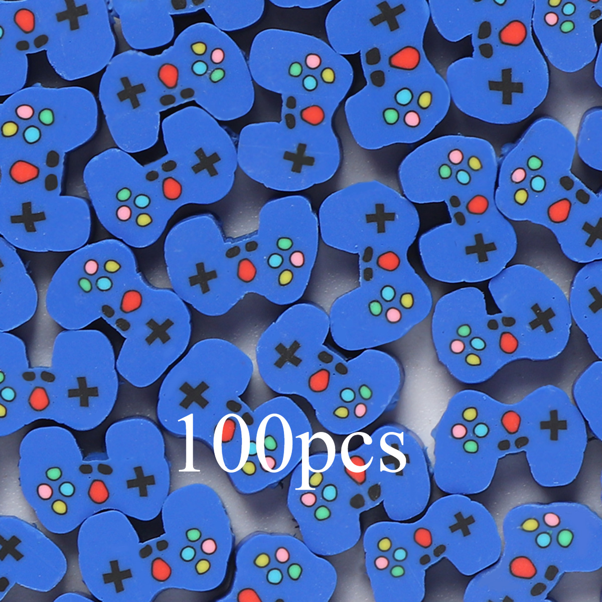 Image of 100pcs Console Polymer Clay Beads | Multicolor , Suitable For Jewelry Making | Fashionable Craft Supplies For Bracelets, Necklaces, And Additions | Ideal For Shoes And Watches, Jewelry Making Supplies
